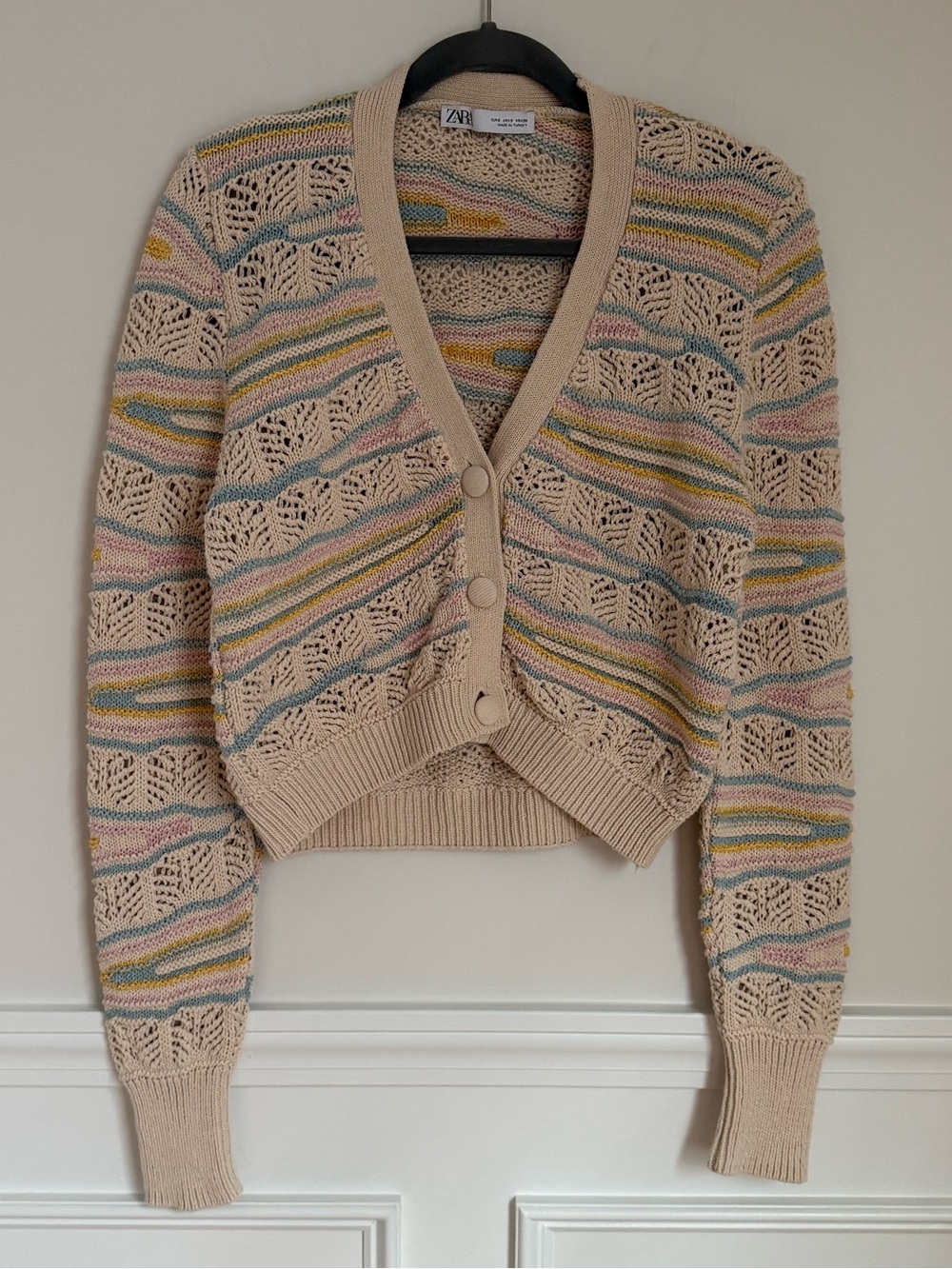 Zara Crochet Cropped Cardigan